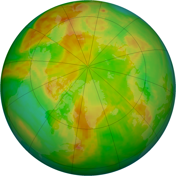 Arctic ozone map for 29 May 1986